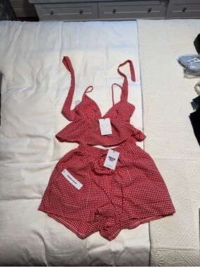 Princess Polly Red Gingham Two-Piece Set